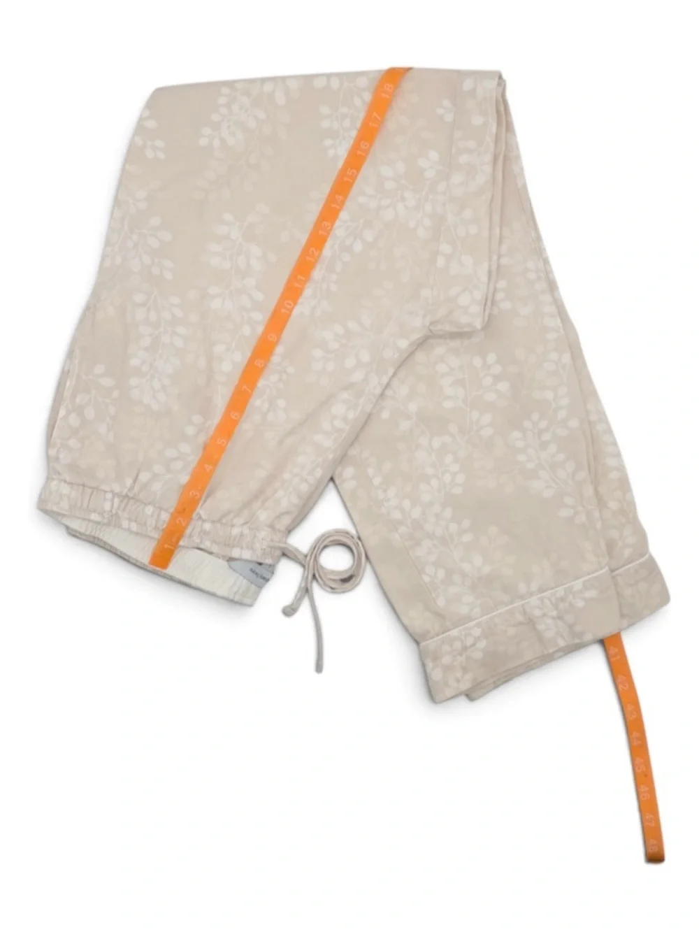 The Company Store 100% Cotton Cream Botanical Pajama Set Size L